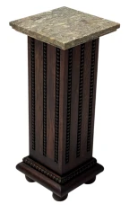 French Art Deco Pedestal with Multi-Colored Marble Top, 1930s